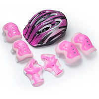 7-Piece Kids Protective Helmet and Pad Set for Cycling and Skating