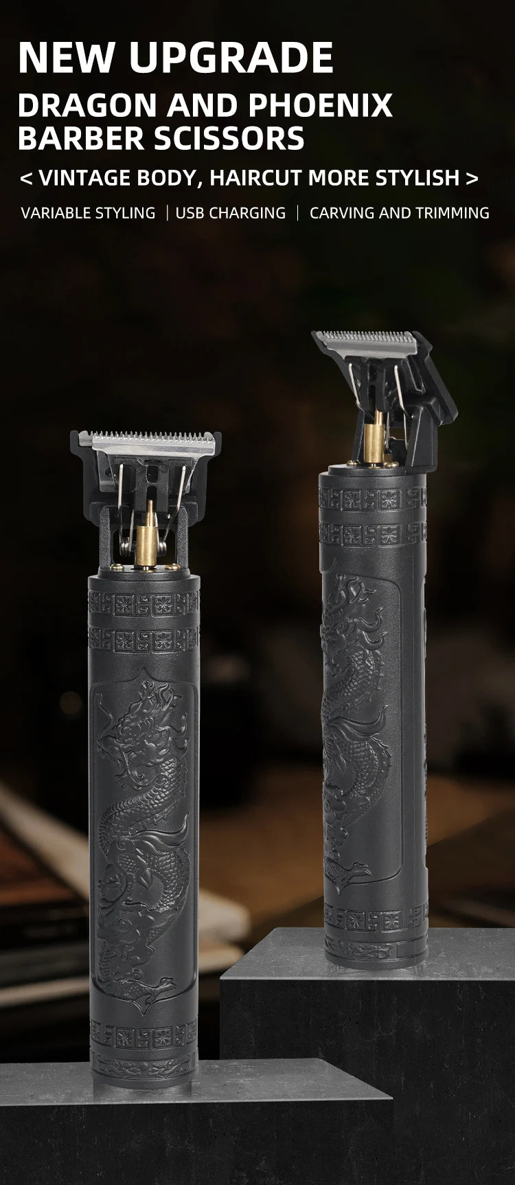 Professional Rechargeable Electric Hair Trimmer for Men - 7