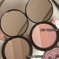 3-Color Matte Face Contouring Powder Palette