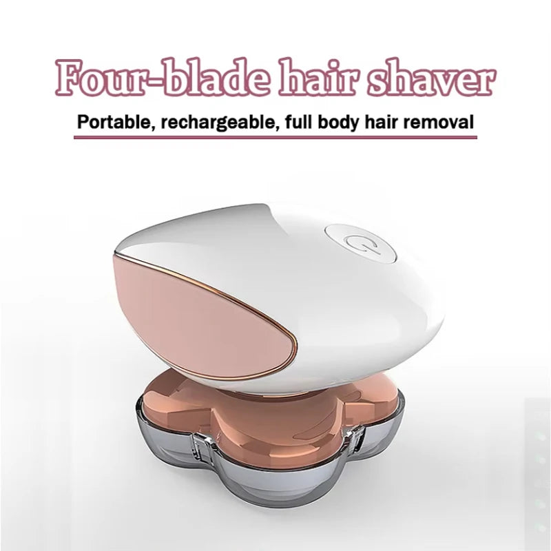 Painless 4-Head Electric Hair Remover for Body - 6