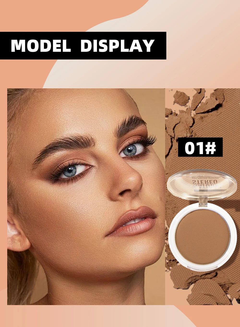 3-in-1 Face Contouring & Highlighting Powder Palette - 14