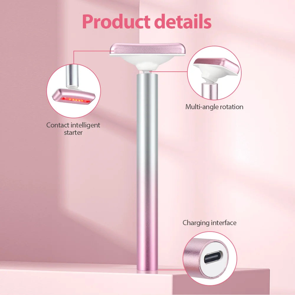 4-in-1 LED Facial Massage Wand for Anti-Aging & Skin Tightening - 4