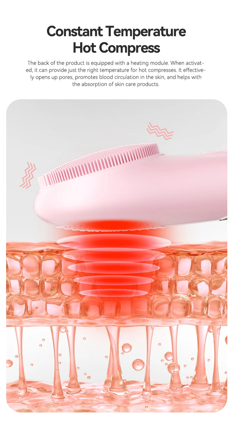 Rechargeable Silicone Facial Cleansing Brush - 13