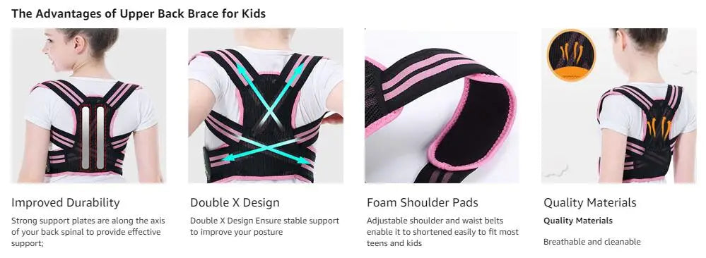 Adjustable Back Posture Corrector Brace for Kids and Teens - 17