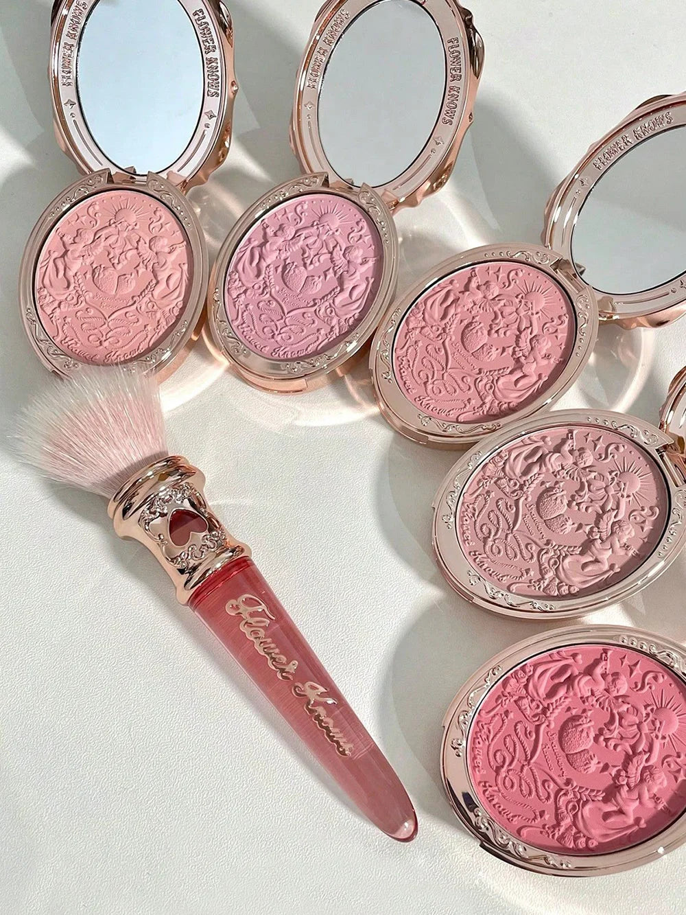 Embossed Strawberry Floral Pressed Powder Blush - 7