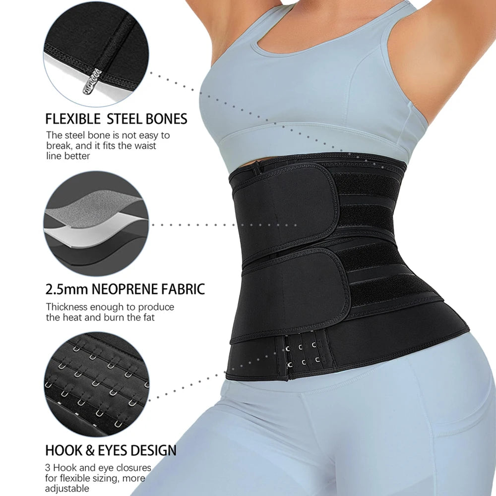 Sauna Sweat Waist Trainer and Tummy Slimming Belt - 4