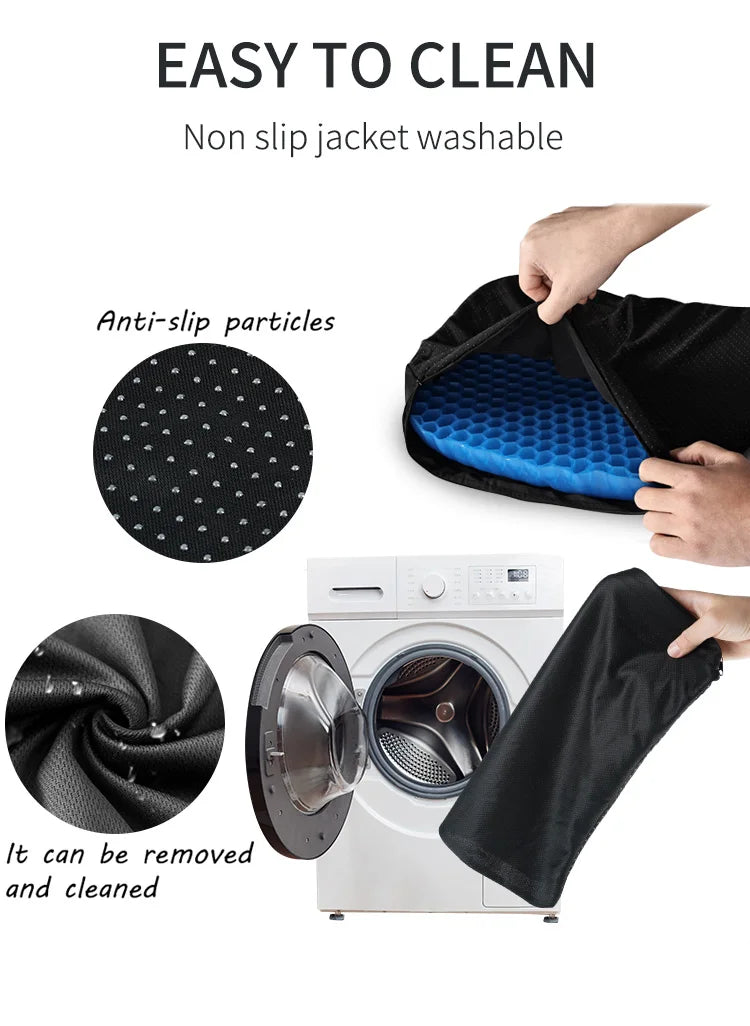 Ergonomic Honeycomb Gel Seat Cushion for Pain Relief - 15