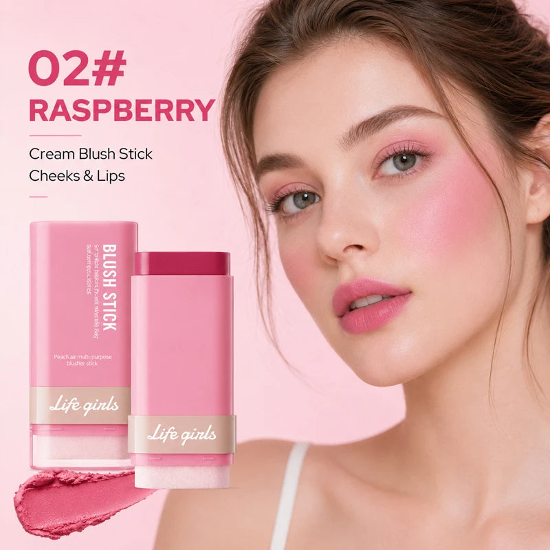 3-in-1 Cream Blush Stick for Cheeks, Lips, and Eyes - 18