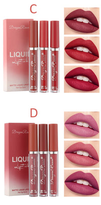 3-Piece Waterproof Matte Liquid Lipstick Set