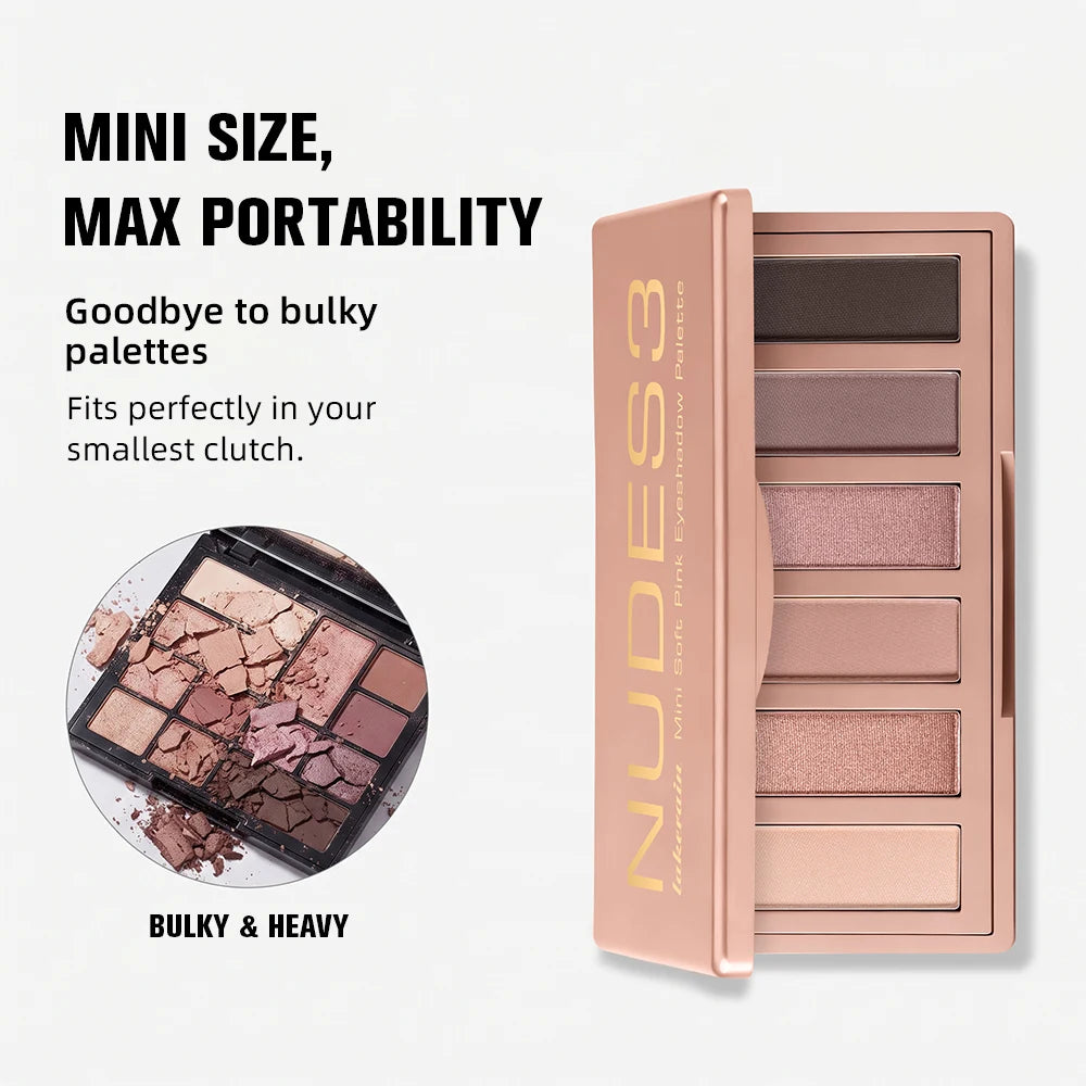 6-Color Rosy Neutral Eyeshadow Palette - 4