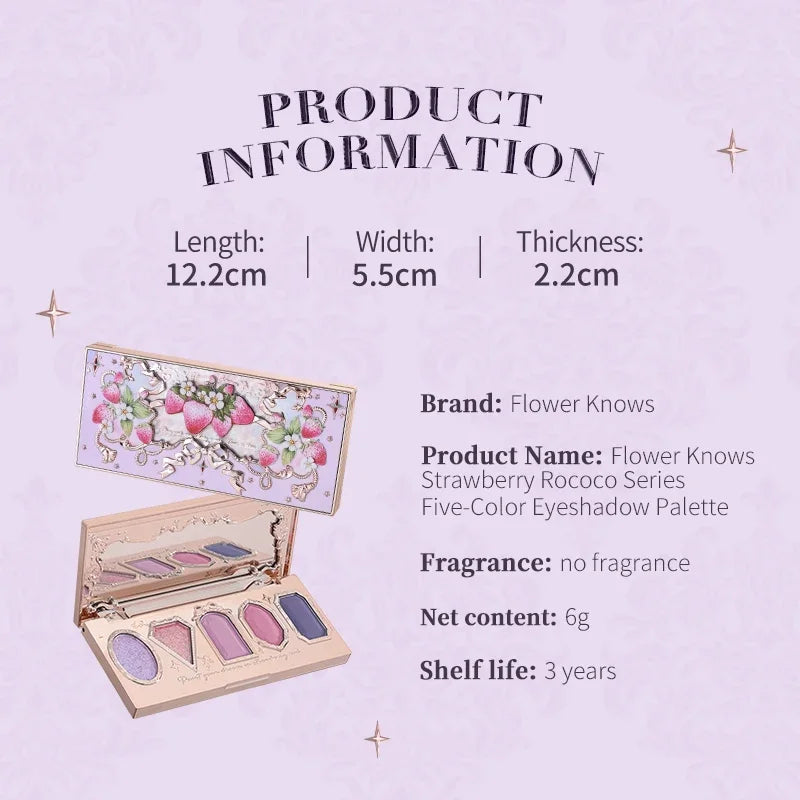 Five-Color Strawberry Eyeshadow Palette - 6