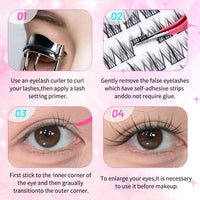 Self-Adhesive Cluster False Eyelashes for Quick Daily Application