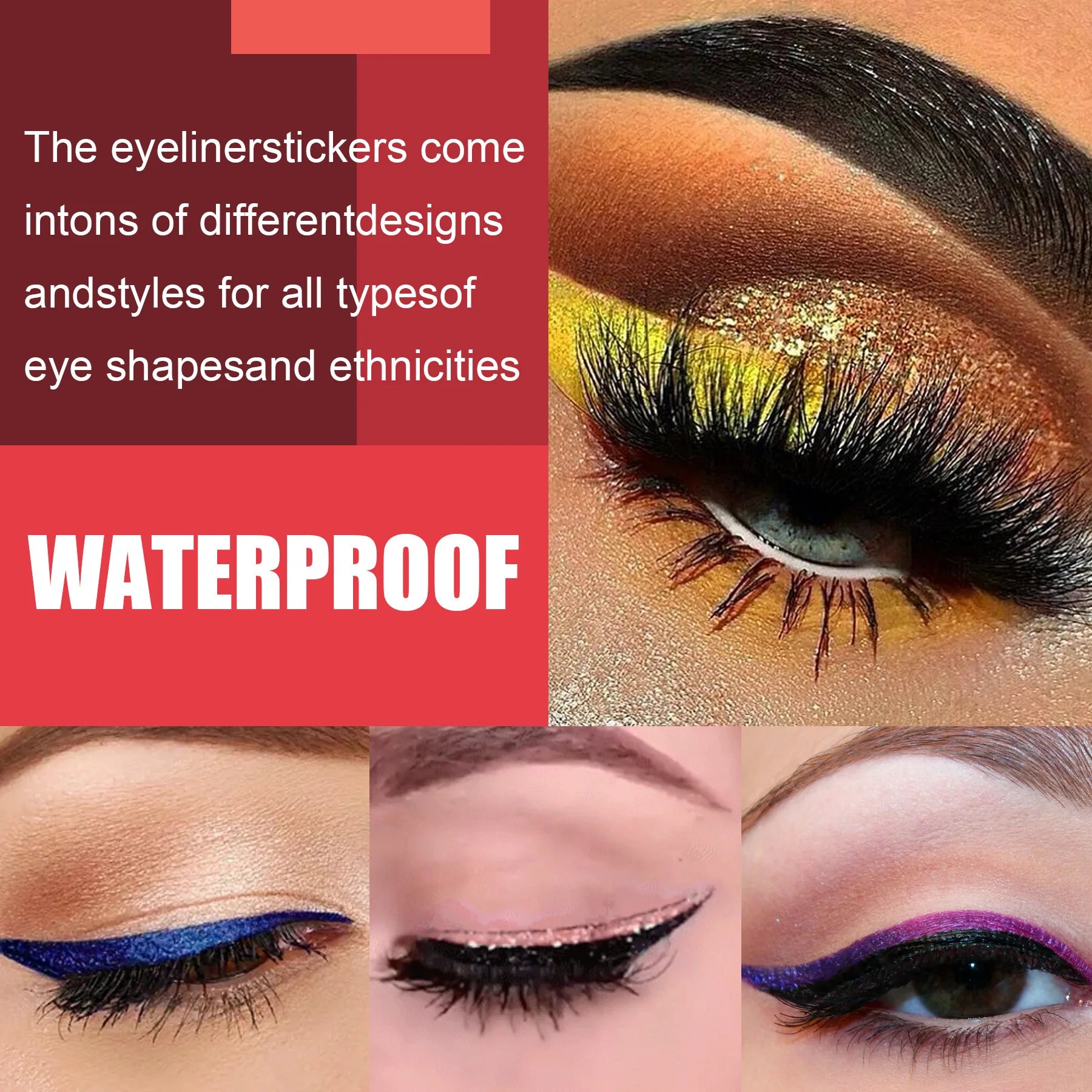 Reusable Self-Adhesive Eyeliner and Eyelash Stickers - 6
