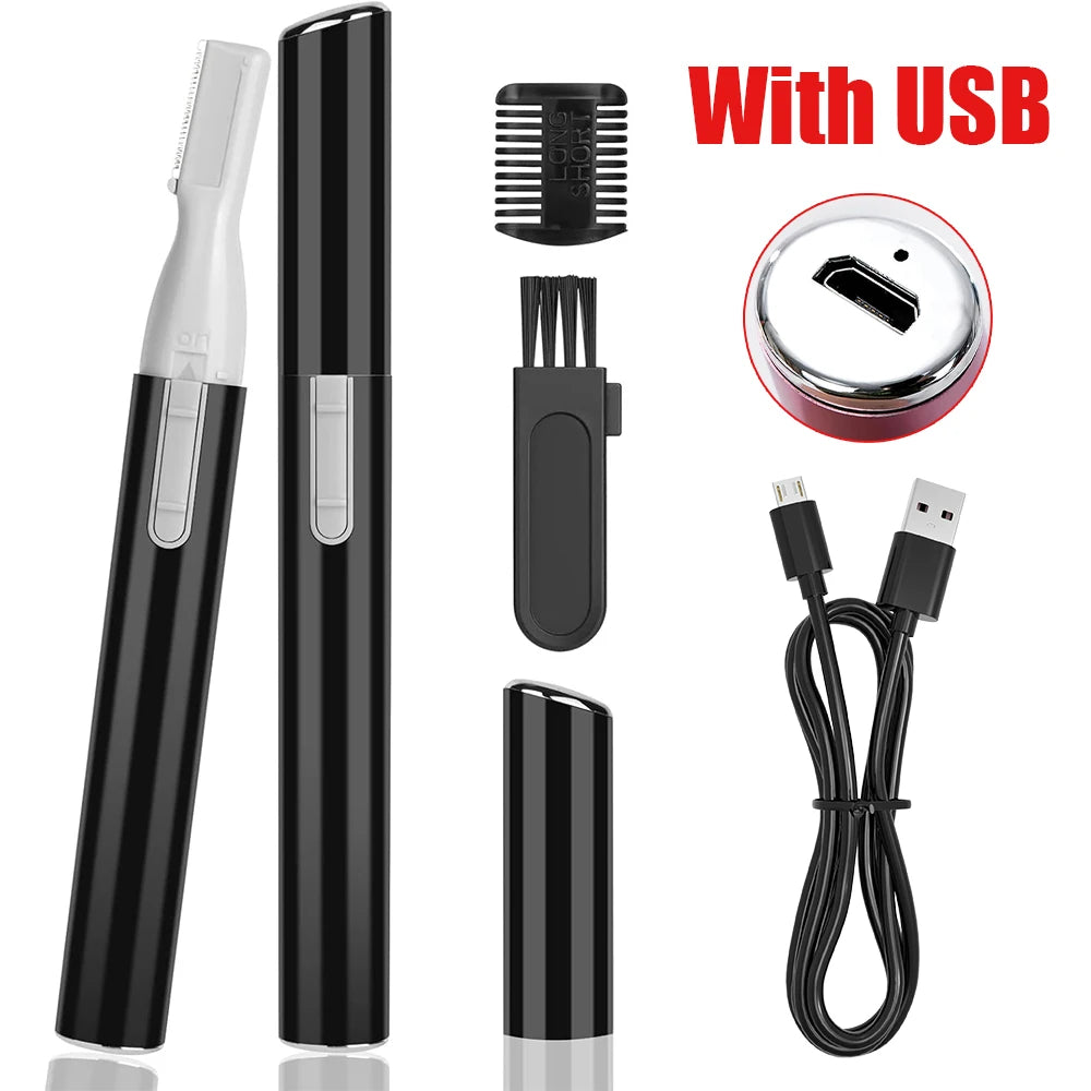 Portable Electric Eyebrow and Facial Hair Precision Trimmer - 17