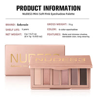 6-Color Rosy Neutral Eyeshadow Palette