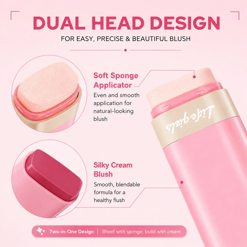 3-in-1 Cream Blush Stick for Cheeks, Lips, and Eyes - 6