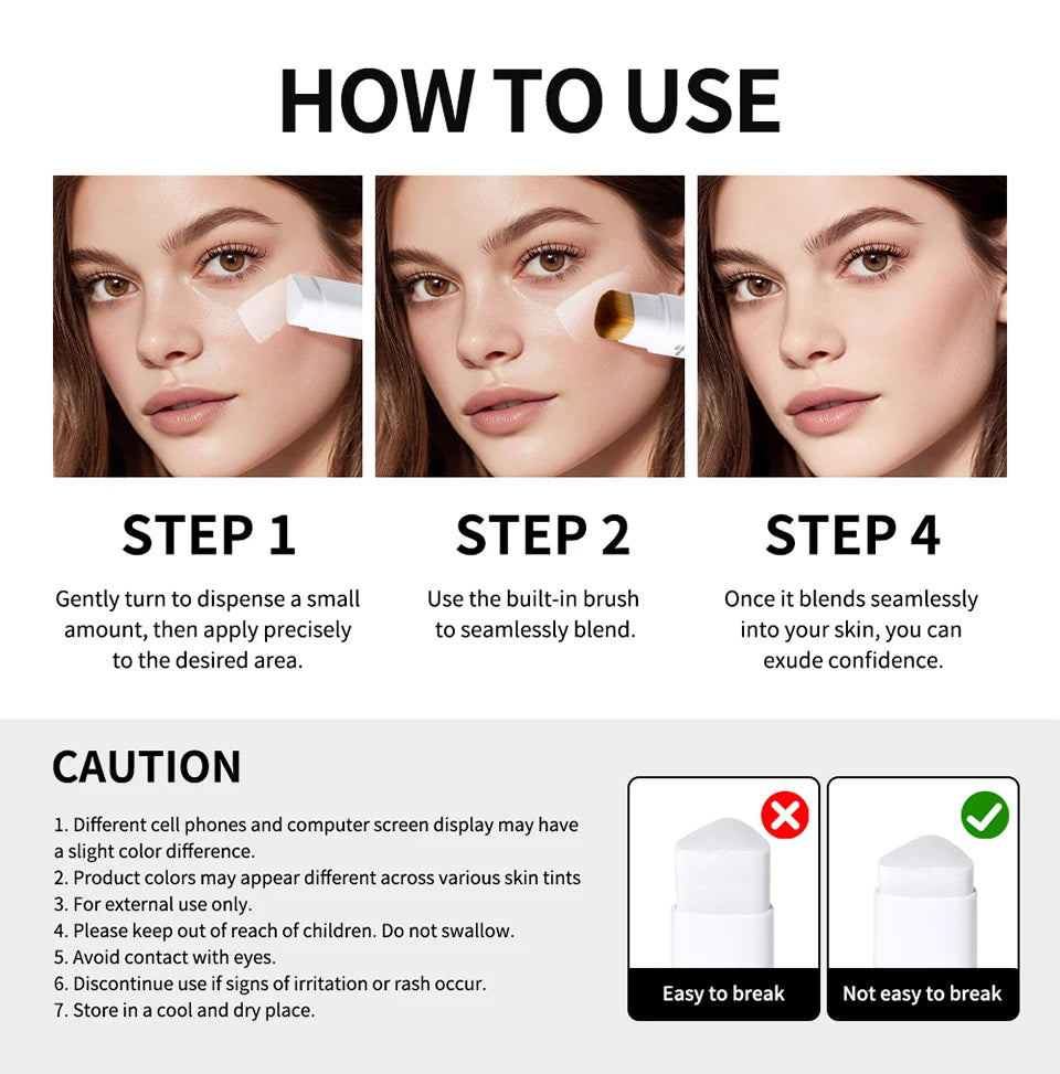 Color-Adapting Foundation Stick with Built-in Blending Brush - 16