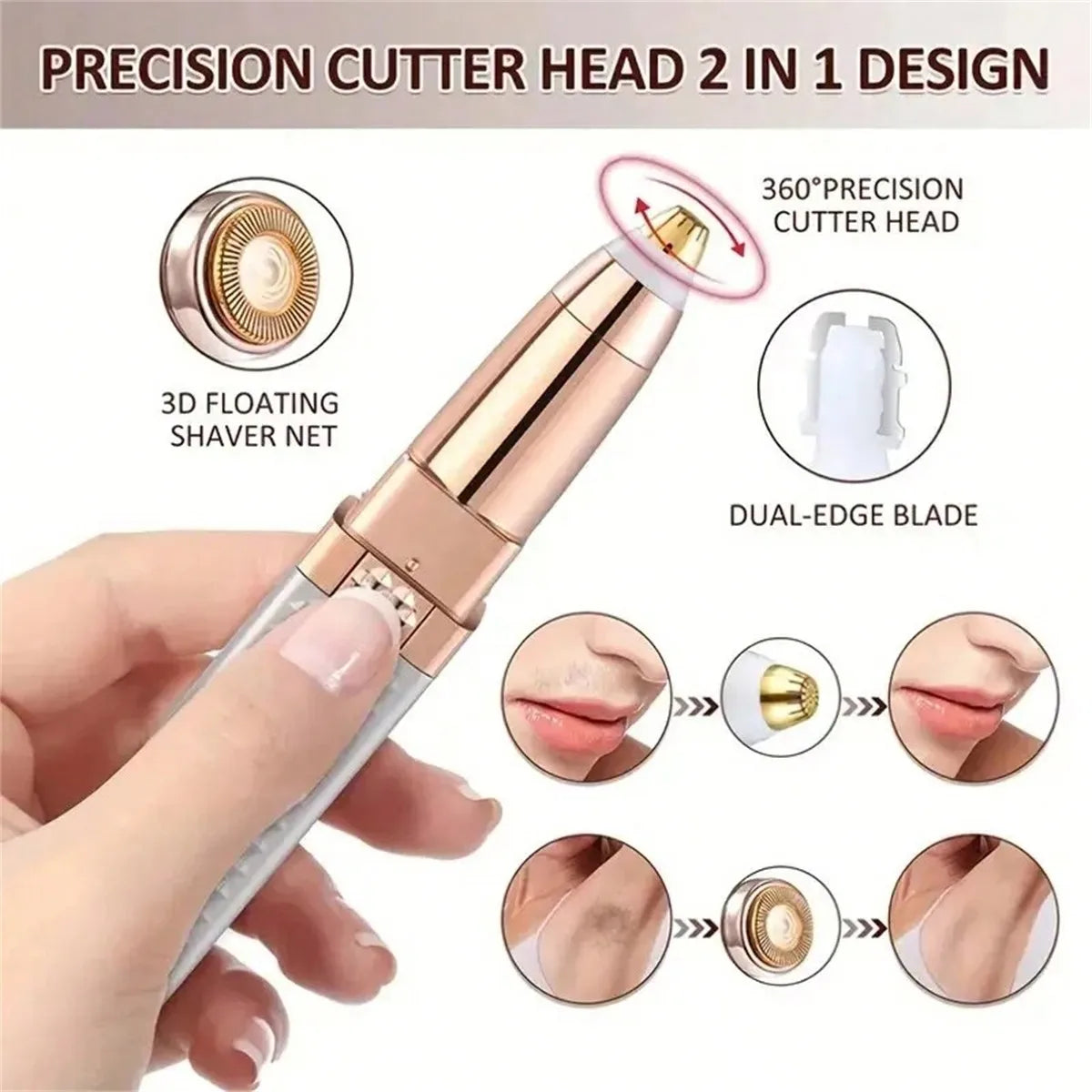 Portable Painless Electric Facial Hair Remover - 4