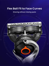 5-Blade Precision Men's Shaving Razor with Flexball Tech