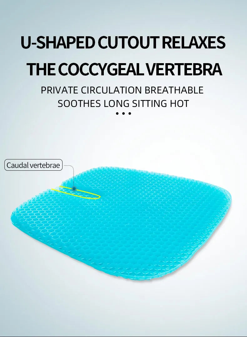 Breathable Honeycomb Gel Seat Cushion for Office and Car - 12