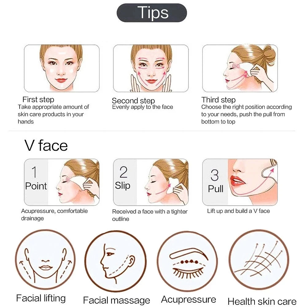 Natural Gua Sha Massage Stone for Facial Sculpting and Skin Care - 16