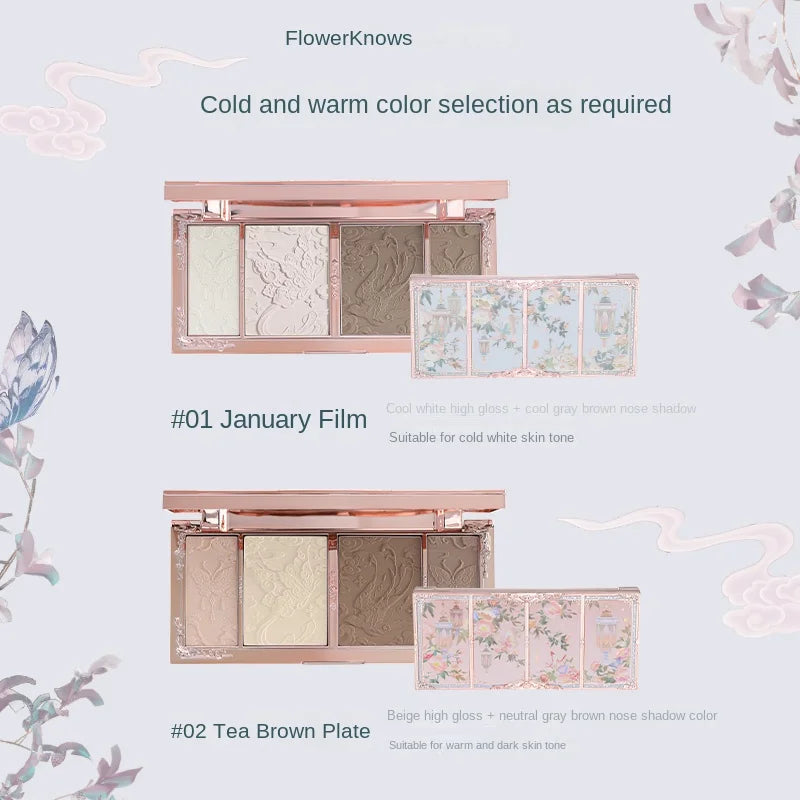 Embossed Face Contouring and Highlighter Palette - 4