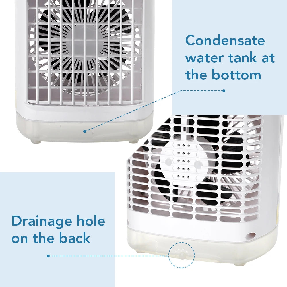 Portable Desktop Air Cooler and Humidifier Fan - 4