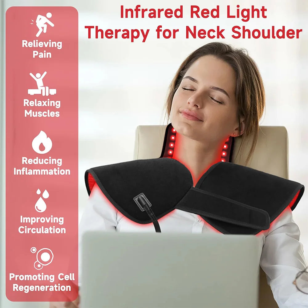 Red Light Therapy Shoulder and Neck Pain Relief Wrap - 2