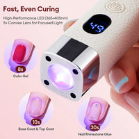 Portable 2-in-1 Magnetic UV LED Nail Curing Lamp