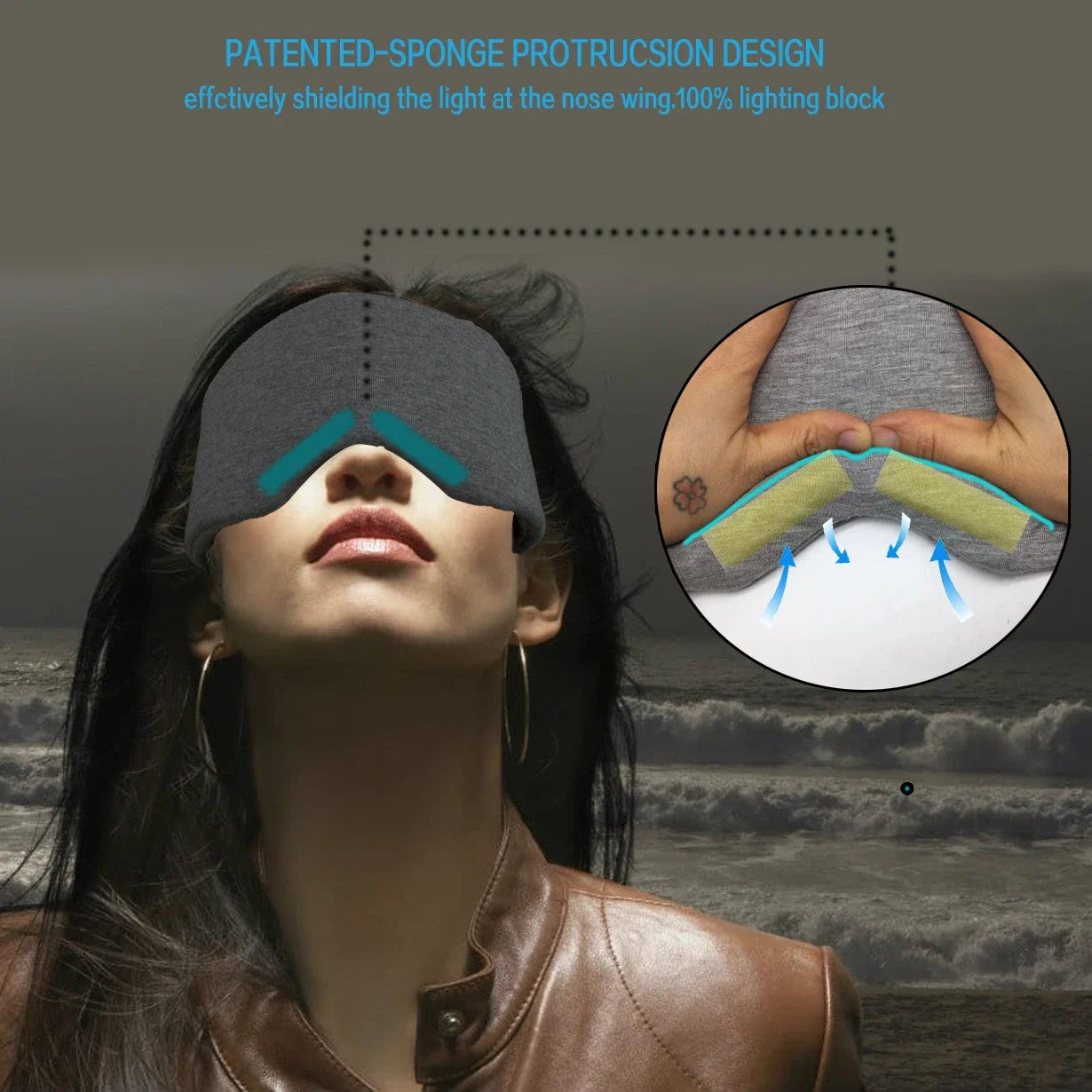 Adjustable Cotton Sleep Mask for Deep Relaxation - 16
