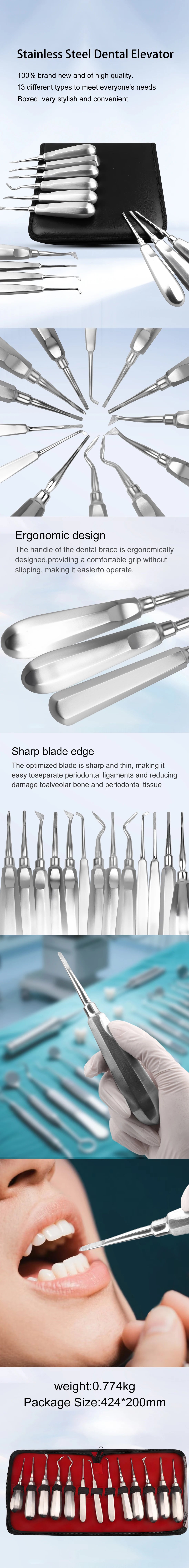 Professional 13-Piece Dental Extraction and Elevator Kit - 6