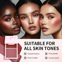 2-in-1 Cream and Powder Long-Lasting Blush Palette