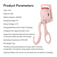 Heated Electric Eyelash Curler for Long-Lasting Natural Curls