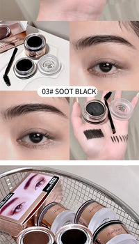 2-in-1 Eyebrow Cream and Gel Set for Defined Brows