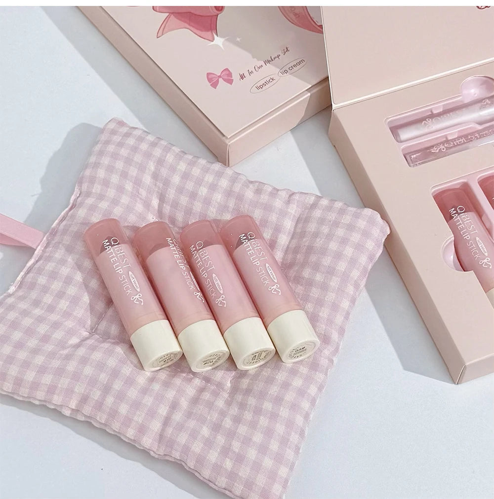 7-Piece Velvet Lip and Face Makeup Gift Set - 14