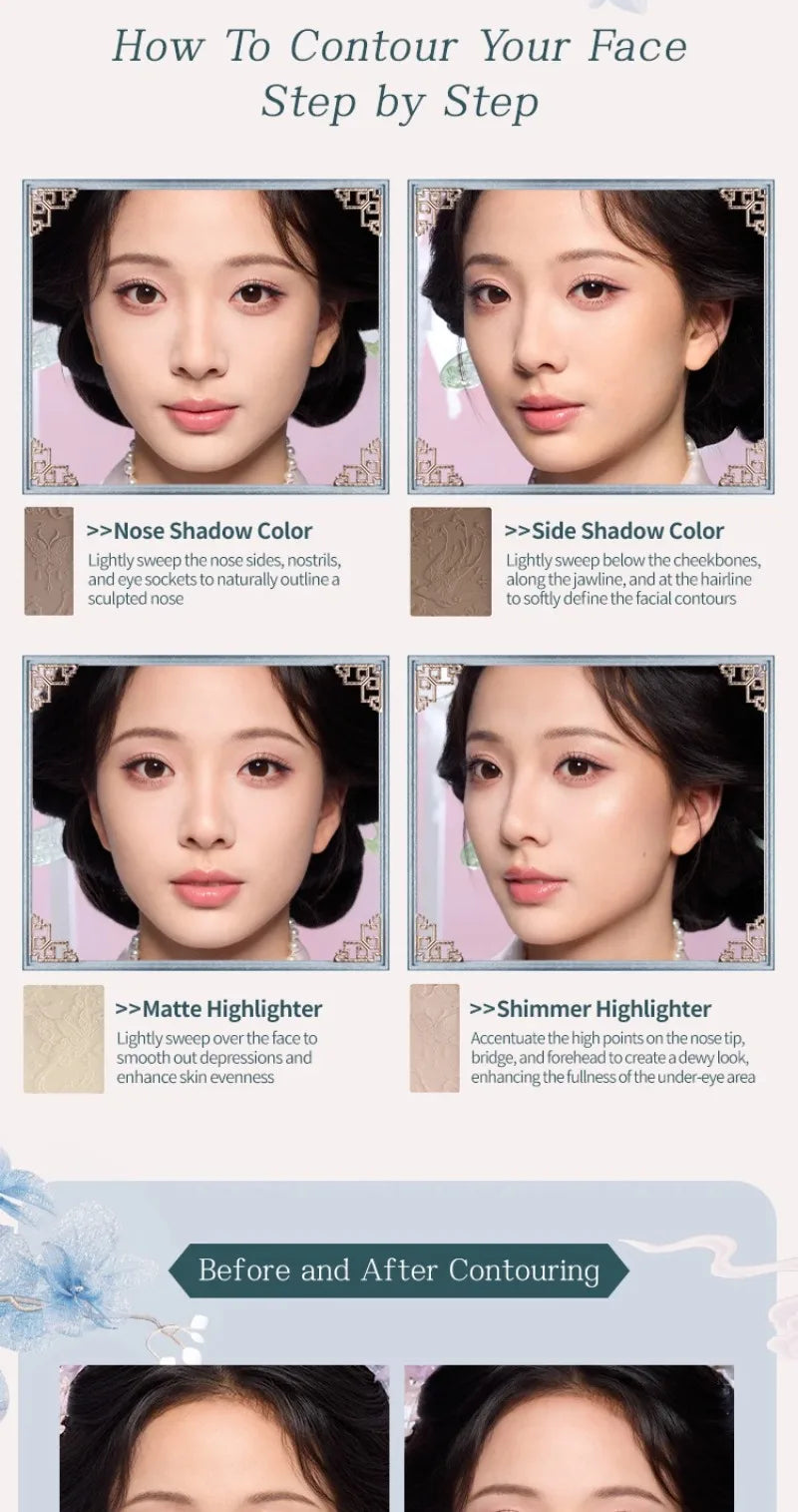 Sculpting & Highlighting Face Palette with Brush Set - 11