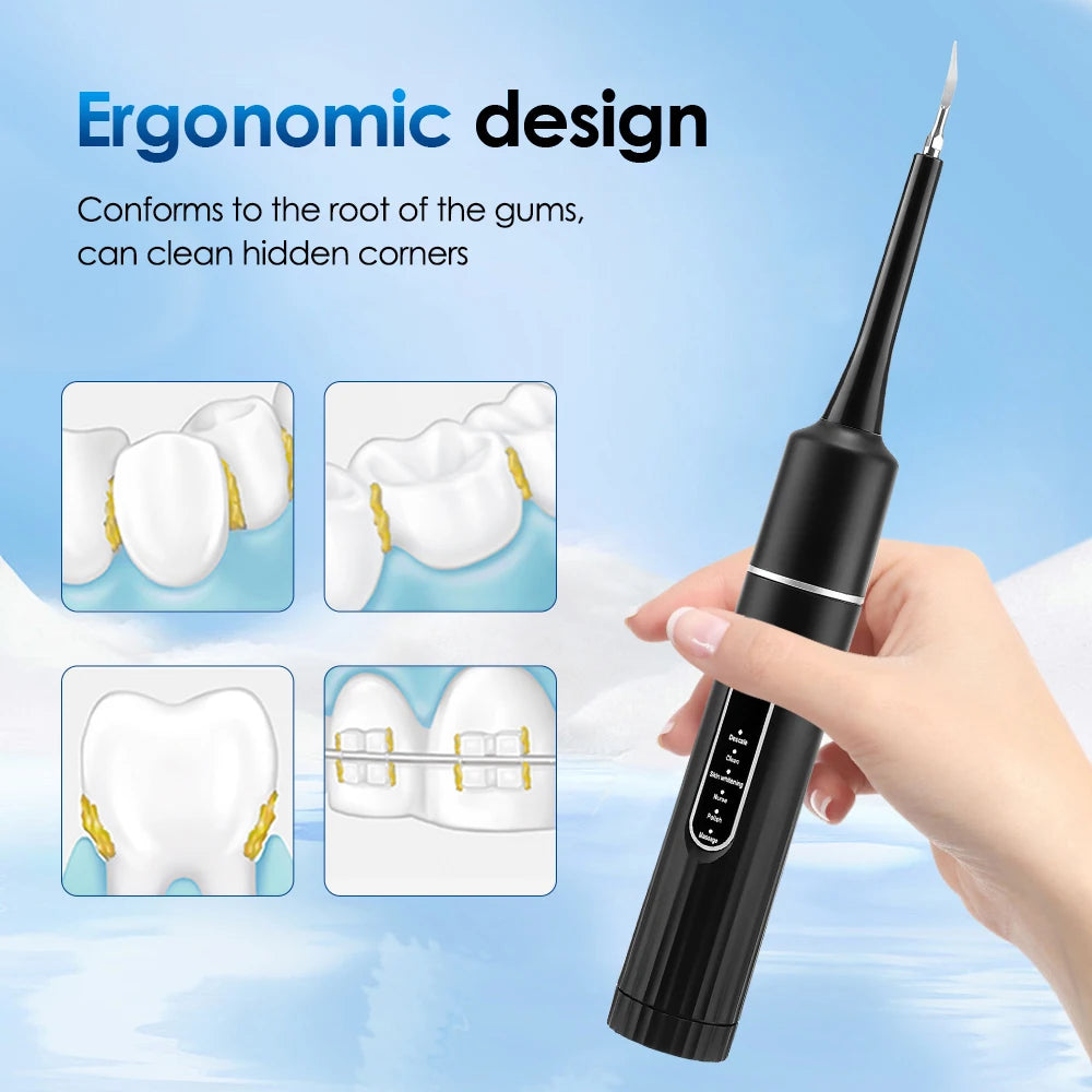 Electric Sonic Dental Calculus Remover & Teeth Whitening Kit - 28