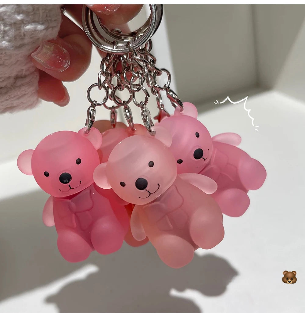 Portable Bear Keychain Velvet Matte Lip Mud - 6