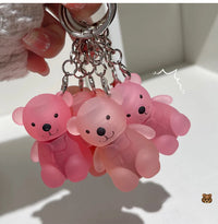 Portable Bear Keychain Velvet Matte Lip Mud
