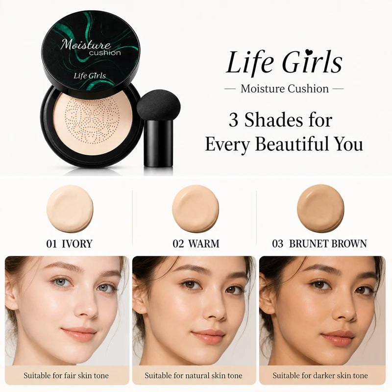 Hydrating Mushroom Cushion Foundation for Flawless Coverage - 4