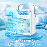 Portable Desktop Air Cooler and Humidifier Fan