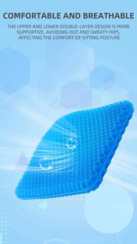 Ergonomic Honeycomb Gel Seat Cushion for Pain Relief
