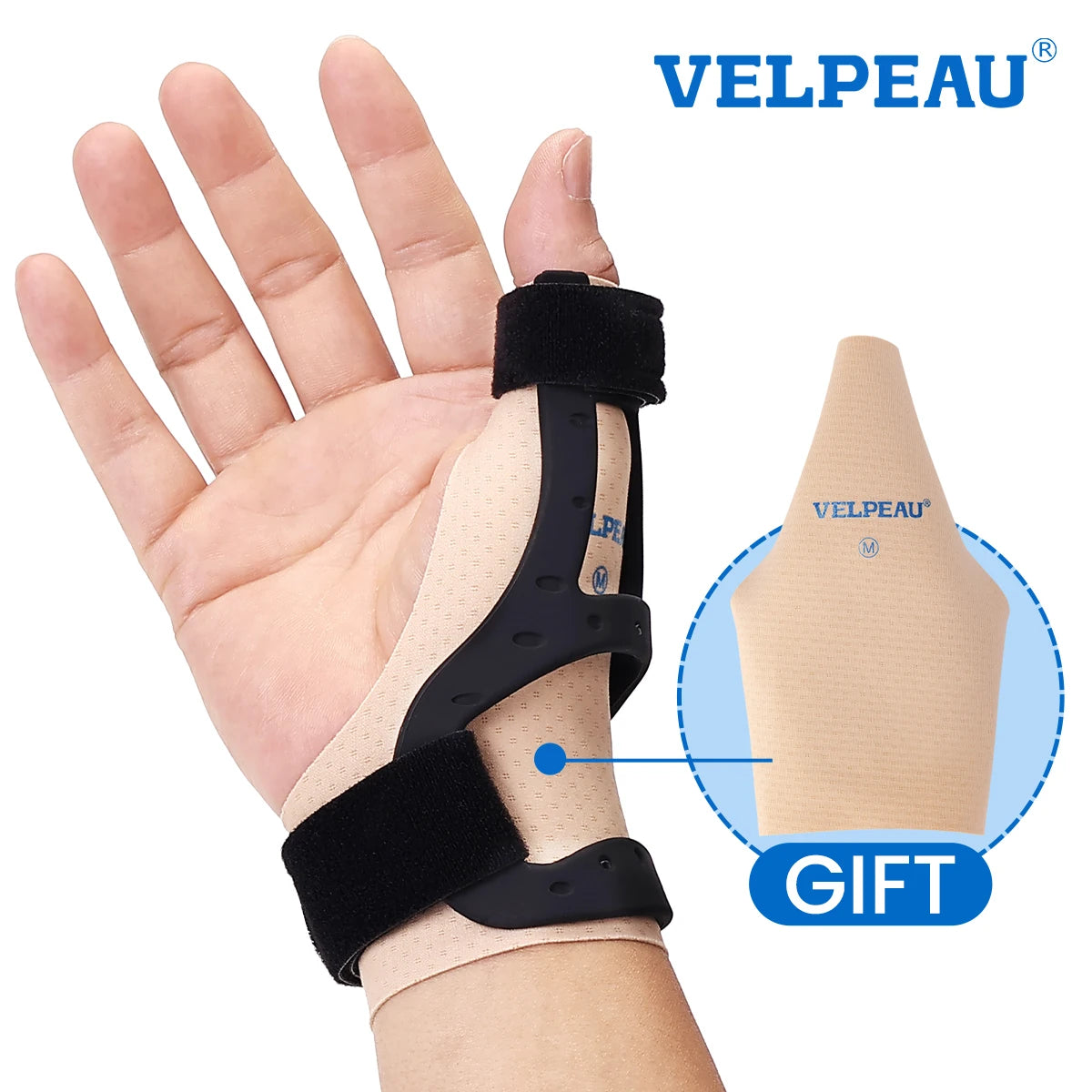 Adjustable Waterproof Silicone Thumb Splint for Pain Relief