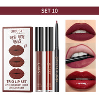 3-Piece Waterproof Matte Lipstick and Lip Liner Set