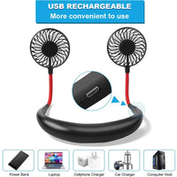 Portable Hands-Free Neck Fan for Cooling and Travel