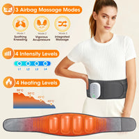Cordless Lower Back Massager with Airbag Compression & Heat