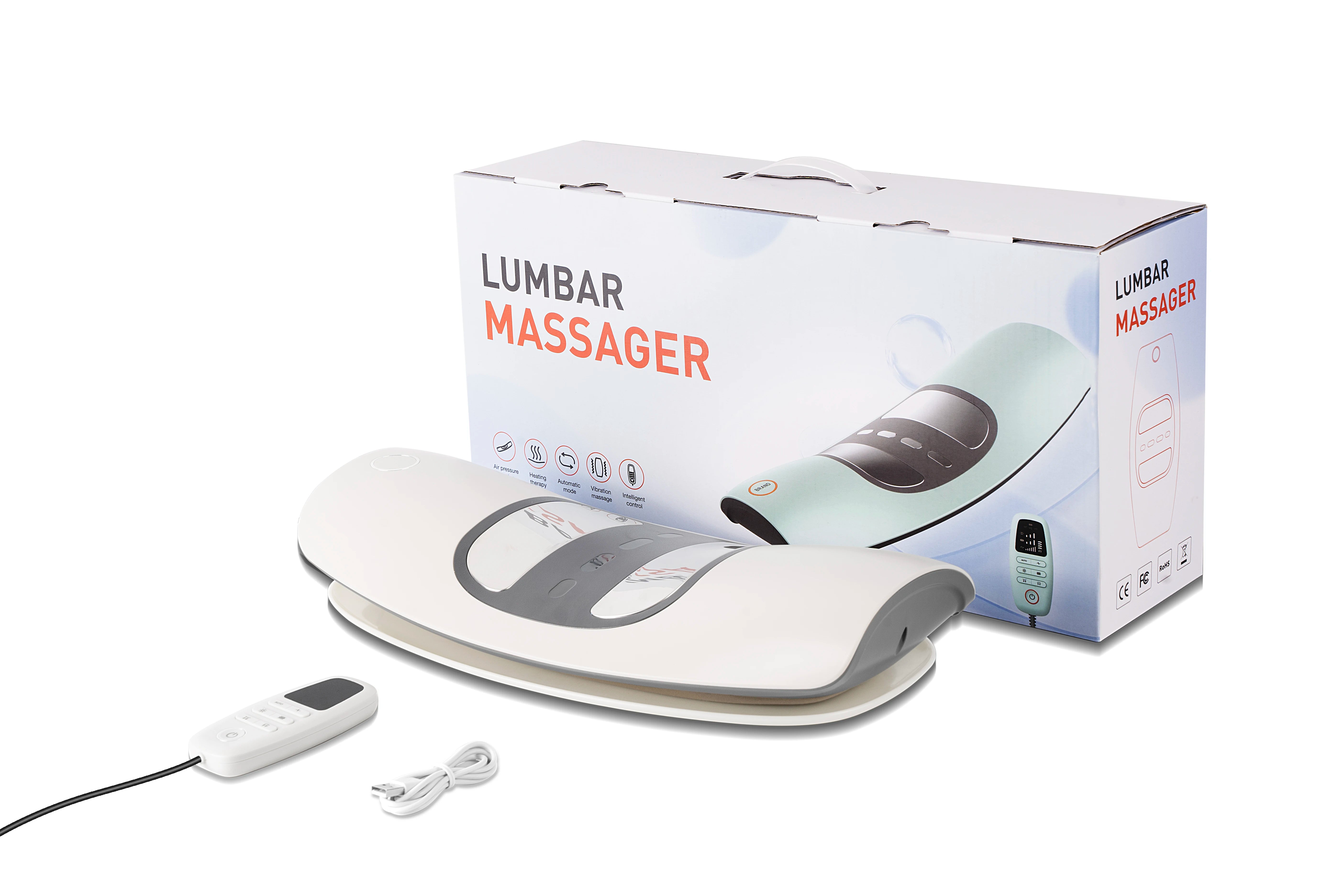 Electric Lumbar Back Stretcher with Vibration and Airbag Traction - 16
