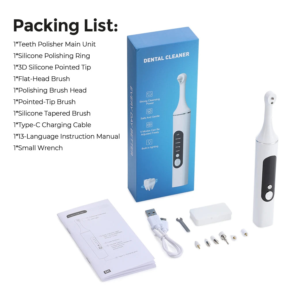 Electric Dental Tartar and Plaque Remover with LED - 10