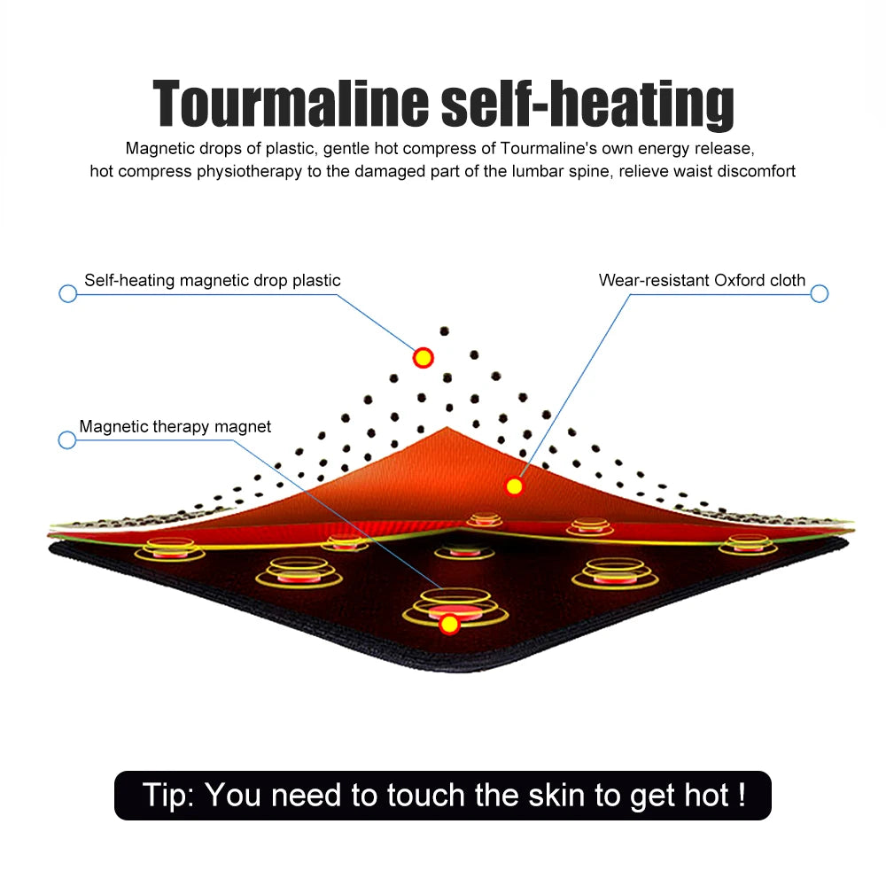 Self-Heating Magnetic Lumbar Support Belt for Back Pain Relief - 4
