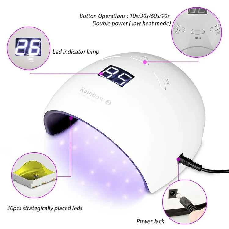 Professional 48W LED UV Nail Dryer for Gel Polish - 10